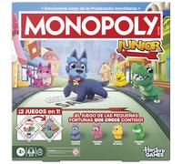 Parker Spiele Juego de Mesa Monopoly Junior Edición 2026 – 2 juegos en 1, tablero 2 caras