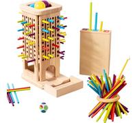 Juego de Mesa Montessori para niños de 3 a 10 años - Juguete Educativo de Madera,Juegos de Tablero Torre,Juego para Fiestas de Familias Montessori de Madera, Juego de Tablero Montessori para Niños