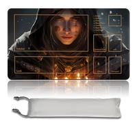 Juego de Mesa MTG: Alfombrillas Con Bolsa Impermeable, Bordes Cosidos, Superficie de Goma Suave, PlayMat Con Zona Para Cartas Coleccionables y Accesorios
