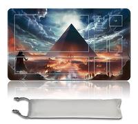 Juego de mesa MTG Juego de alfombrillas + bolsa impermeable gratuita, bordes cosidos, superficie de goma suave, MTG PlayMat with Zones (An Original Angel of Flight Alabaster Playmat) (All is Dust-with