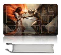 Juego de mesa MTG Juego de alfombrillas + bolsa impermeable gratuita, bordes cosidos, superficie de goma suave, MTG PlayMat con zona, cartas coleccionables y accesorios (MTG Playmat original) (With