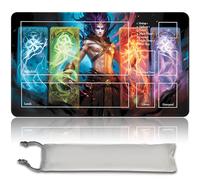 Juego de mesa MTG Playmat + bolsa impermeable gratis, bordes cosidos, para entusiastas de la tarjeta TCG Alfombrilla de juego