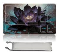 Juego de mesa MTG Playmat + bolsa impermeable gratuita, bordes cosidos, superficie de goma suave, MTG PlayMat with Zones (An original Black Lotus Playmat)