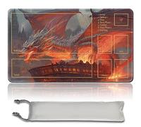Juego de mesa MTG PlayMat+Bolsa impermeable gratuita, bordes cosidos, superficie de goma suave, MTG PlayMat with Zones (original MTG Playmat)