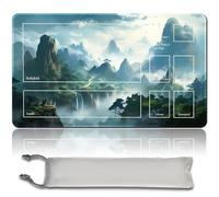 Juego de mesa MTG Playmat Free impermeable bolsa, bordes cosidos, amantes de la tarjeta TCG Play Mat mouse Mat MTG juego Matts con zonas (Original Play Mat (con zona, área no reclamada)