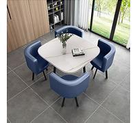 Juego de mesa nido redonda + 4 sillas, muebles versátiles de recepción y negociación para espacios pequeños, diseño moderno para el hogar, oficina y reuniones de boutique