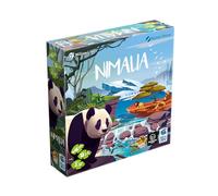 Juego de mesa Nimalia,Juego de estrategia con temática de animales,Juego de construcción de territorio,Tiempo promedio de juego de 25-30 minutos,Fabricado por Lucky Duck Games