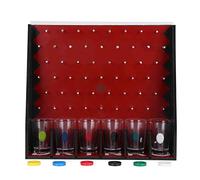 Juego de Mesa para Beber, Juego de tragos para Fiestas, Juego Interactivo de Madera con 6 Vasos medidores, Ideal para Despedidas de Soltero, cumpleaños y Entretenimiento en Grupo