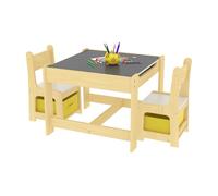 Juego de mesa para niños con 2 sillas irixoa con cajas mdf 48 x 61 x 63 cm [en.casa] 62.5 cm