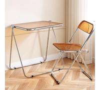 Juego de mesa plegable con silla, mesa auxiliar plegable moderna de acrílico para sala de estar, dormitorio, cocina, uso al aire libre