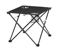 Juego de mesa plegable para camping, juego de mesas de playa, mesa de playa con 2 titulares de tazas, escritorio portátil para exteriores, accesorios de camping, para viajes, cenas, playa, pícnic