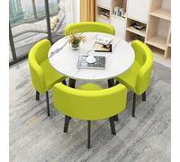 Juego de mesa redonda de 5 piezas y 4 piezas, muebles de cocina elegantes, barra de desayuno moderna y mesa de conferencias, 80 x 75 cm para