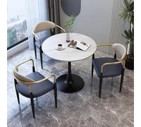 Juego de mesa redonda de negociación para sala de conferencias, mesa de recepción que ahorra espacio, mesa de comedor azul para sala de estar, 60 x 74 cm, elegante para espacios modernos