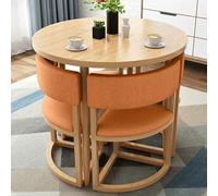 Juego de mesa redonda para recepción de oficina con sillas para sala de reuniones pequeña y salón