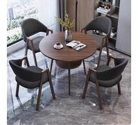 Juego de mesa redonda pequeña con sillas, muebles modernos de oficina, sala de reuniones, para negocios y cocina, diseño simple de doble capa