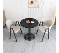 Juego de mesa redonda pequeña y silla para balcón, escritorio de oficina, comedor, muebles compactos para espacios de ocio y negociación