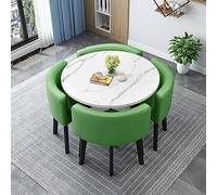 Juego de mesa redonda pequeña y silla para oficina, recepción, mesa de café y sillas para reuniones, negociación y venta, tiendas, diseño compacto para espacios pequeños