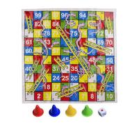Juego De Mesa Serpientes Y Escaleras: Juego Clásico De Estrategia Familiar, Divertido Estilo | Emocionante Juguete De Entretenimiento Adecuado para Niños Y Adultos, De Viaje Nocturno, AC