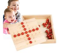 Juego de Mesa Solitario - Estudiantes de estratégico de Madera | Juegos De Damas Cognitivos Adultos Niños Familia, Hardware De Lógica De Madera Natural, Elemento De Pieza De Componente De Clav