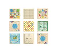 Juego de Mesa Tablero de ajedrez Interactivo multifunción de Madera Que fomenta la lógica y la imaginación. Juguete Divertido for Viajes y Fiestas Familiares. ajedrez(10-in-1)