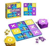 Juego de Mesa Tic TAC Toe de Madera, Juego Familiar de Tic TAC Toe, Juegos de Mesa para Jugadores para Noche de Juegos en Familia o Fiesta de Navidad
