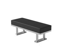 Juego de mesa y banco sin respaldo, piel sintética con marco de acero inoxidable para asientos comerciales en cafeterías y restaurantes