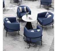Juego de mesa y silla de negociación para oficina, vestíbulo de hotel, cafetería y restaurante, diseño ligero de lujo, material duradero, adecuado para espacios profesionales