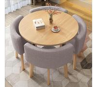 Juego de mesa y silla de oficina para salón, sala de reuniones, estilo club, 80 x 80 x 75 cm, ideal para áreas de negociación y recepción