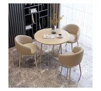 Juego de mesa y silla de recepción Balcón Cafe Casual Simple Mesa y silla Combinación Oficina Sala de reuniones Negociación 80cm (Color: Gris) (Caqui)