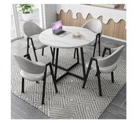 Juego de mesa y silla de recepción de oficina, color gris claro, pequeñas mesas redondas para reuniones de negocios, elegante escritorio de negociación, muebles compactos para espacios pequeños