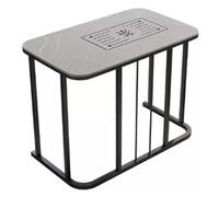 Juego De Mesa Y Silla Minimalista Moderno, Mesa De Centro con Balcón, Apartamento De Tamaño Pequeño, Sala De Estar Y Estudio, Juego De Mesa De Té con Losa De Granito Cuadrada(A,100*60*75CM)