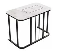 Juego De Mesa Y Silla Minimalista Moderno, Mesa De Centro con Balcón, Apartamento De Tamaño Pequeño, Sala De Estar Y Estudio, Juego De Mesa De Té con Losa De Granito Cuadrada(B,100*60*75CM)