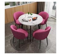 Juego de mesa y silla para balcón, patio, ocio, cocina, mesa de comedor y silla, combinación de oficina, recepción, conferencia, negociación, mesa redonda de madera (color: B) (A)