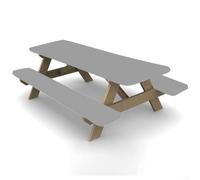 Juego de mesa y silla para exteriores 190T210D tela Oxford, proporciona una cobertura completa (190T gris 244 x 72 cm)