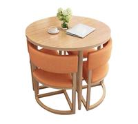 Juego de mesa y silla redonda compacta ideal para espacios pequeños, sala de juegos y balcón, elegante mesa de negociación y sillas para uso en sala de estar