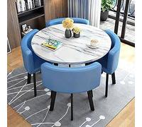 Juego de mesa y silla redonda pequeña empotrable para oficina, recepción, mesa de centro, sala de reuniones, negociación, diseño compacto para venta de tiendas y espacios pequeños