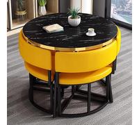 Juego de mesa y sillas de comedor para cocina, oficina y sala de estar, diseño moderno y simple