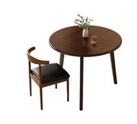 Juego de mesa y sillas de madera maciza con acabado brillante para oficina y uso doméstico