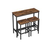 Juego de Mesa y Taburetes de Bar Mesa de Desayuno con 2 taburetes