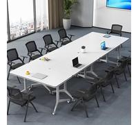 Juego de mesas de conferencias móviles con ruedas, fácil de mover y organizar, ideal para oficinas, aulas y espacios de reuniones