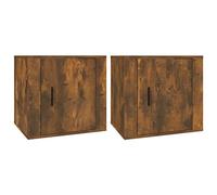 Juego de mesitas de noche de madera de ingeniería con estante de almacenamiento, acabado de roble Sonoma, 50 x 39 x 47 cm, diseño de 2 piezas para una organización estable y elegante del dormitorio