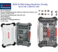 ⭐Juego de metal de impacto BOSCH PRO, 20 piezas Serie BITS PRO de larga durac...
