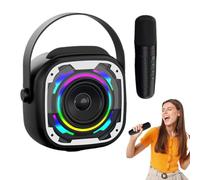 Juego de micrófono y altavoz | Micrófono inalámbrico con altavoz | Boombox al aire , subwoofer pequeño de mano, dispositivos de canto para todos los teléfonos inteligentes