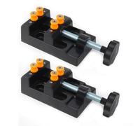 Juego de mini abrazaderas de banco multiusos de 50 mm de ancho para joyería, relojes, manualidades, modelos, construcción, herramientas de reparación electrónica, paquete de 2