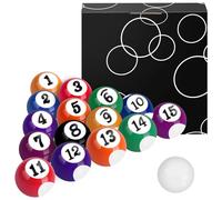 Juego de mini bolas de billar de 2,5 cm, 16 piezas para niños, mini bolas de billar pequeñas para niños, mini mesa de billar para niños, pelota de billar, juego de mesa interior, juguete para niños y