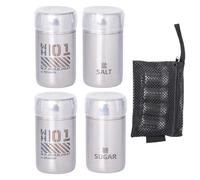 Juego De Mini Botellas De Condimentos Para Acampar: Recipiente Portátil Para Sal Y Azúcar, Kit De Botellas De Especias Para Acampar Vacías Y Livianas | Campings Senderismo De Almacenamiento De Es