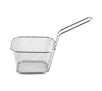 Juego de Mini Cestas para Freír de Acero Inoxidable, 8 Uds., Cesta para Patatas Fritas Resistente para Uso en Cafetería, Restaurante, Cocina, 10,5x8,5x6,5 Cm