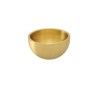 Juego de mini cuenco tibetano con cuenco tibetano con cuenco tibetano hecho a mano para meditación y estrés, sonido único (dorado, 4 x 2, 3 cm)