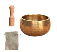 Juego de mini cuencos tibetanos, martillados a mano en cuenco de sonido de Nepal, juego de accesorios de meditación para mujeres y hombres, meditación, yoga, chakras