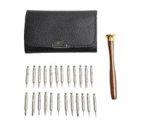 Juego de mini destornilladores 25 en 1 con cabeza cruzada magnética y puntas de cabeza plana para reparación electrónica, mango giratorio de 360°, kit de herramientas de bolsillo portátil